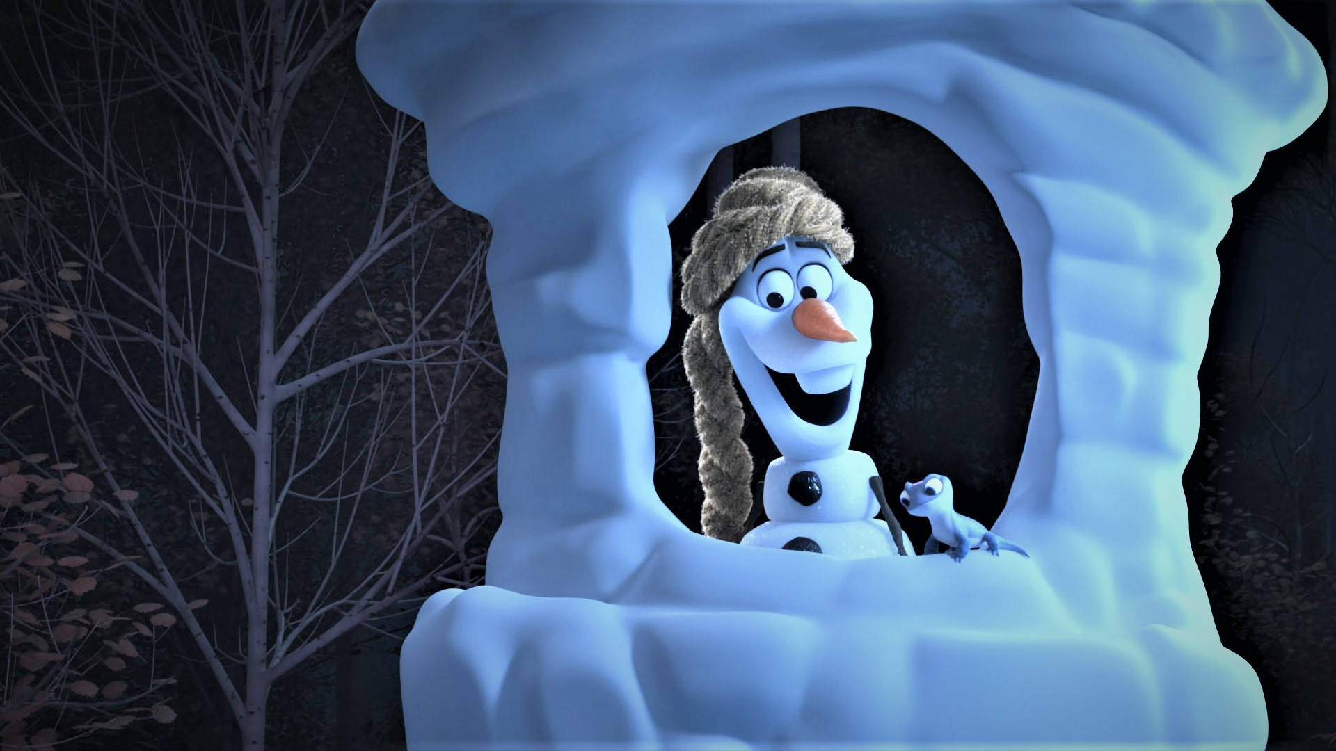 Olaf As Rapunzel Background