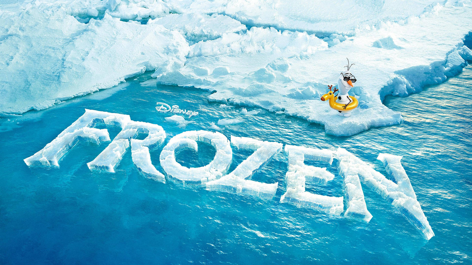 Olaf On Frozen Lake Background