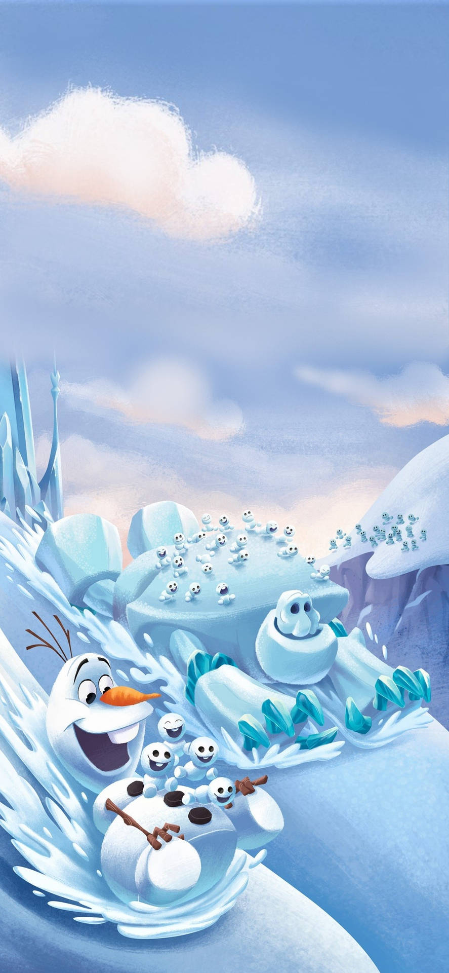 Olaf Snow Mountain Slide Background