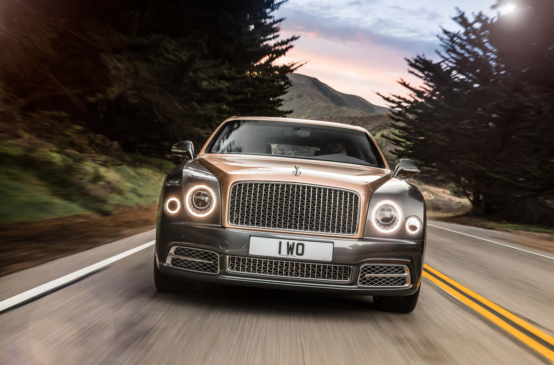 Old Bentley Front View Background