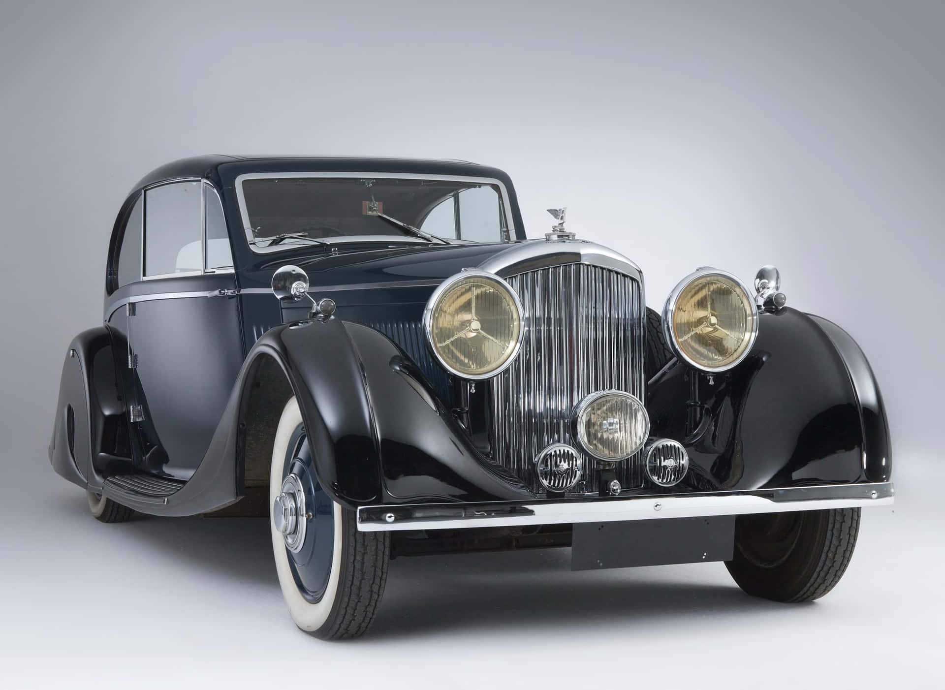 Old Bentley Headlights Background