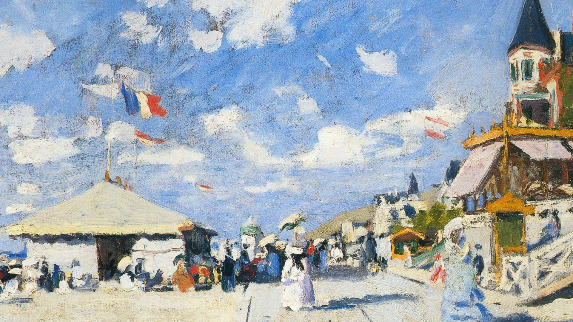 Old Blue France Painting Background