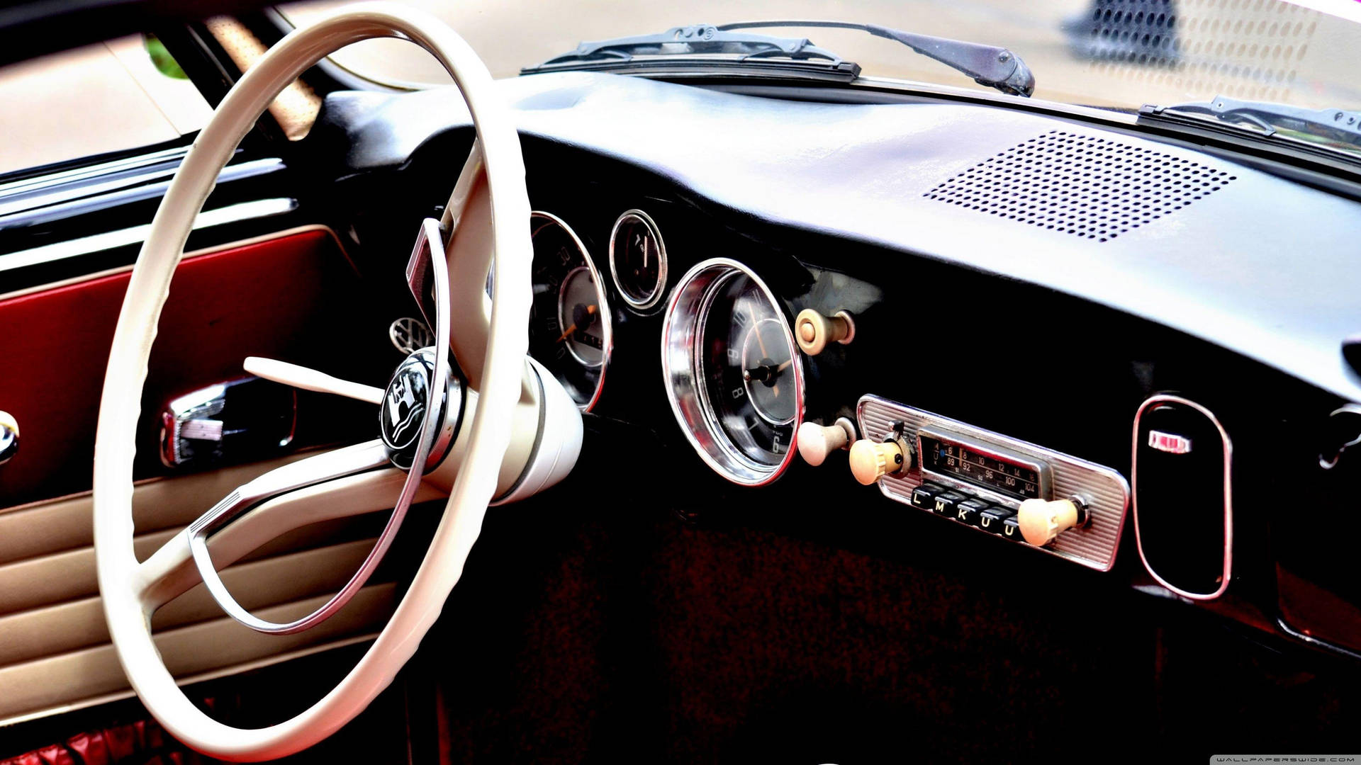 Old Car Classic Interior Background