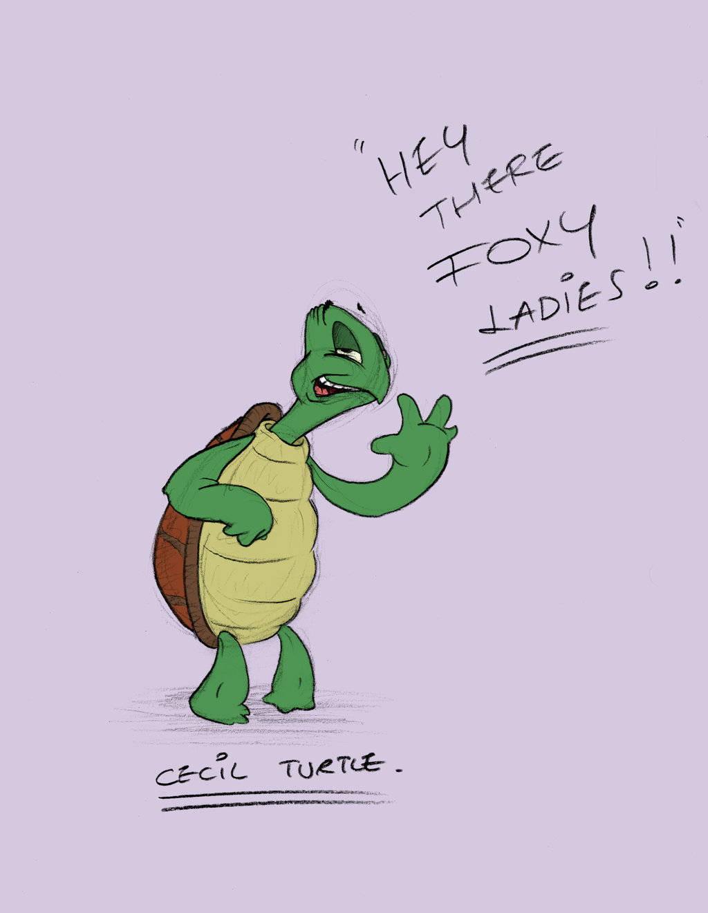 Old Cartoon Turtle Background