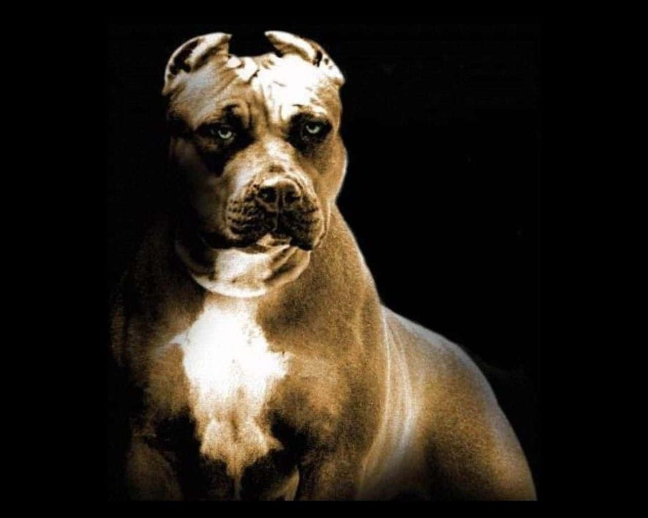 Old Dog Pitbull Poster