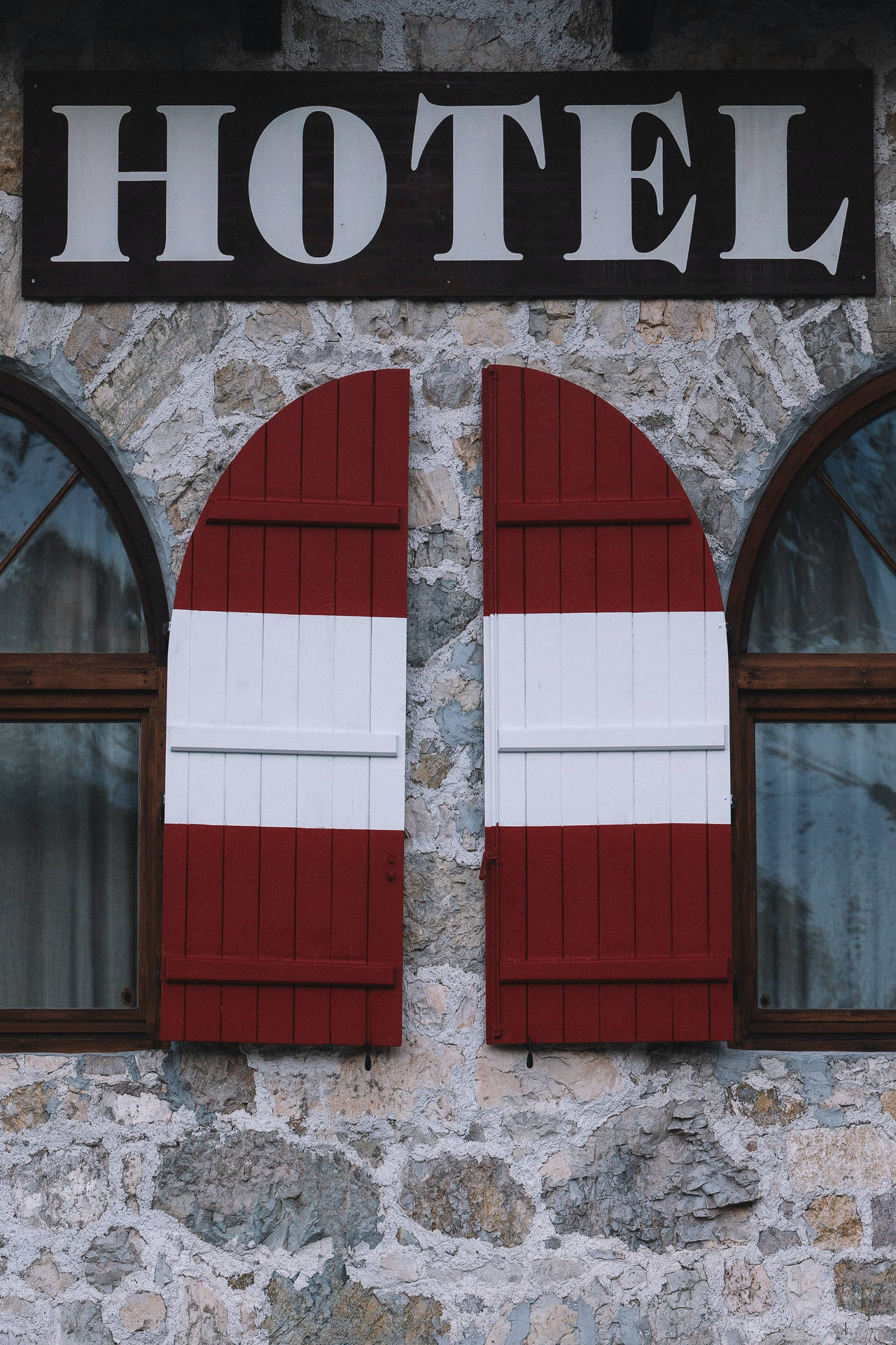 Old-fashioned Hotel Window Background