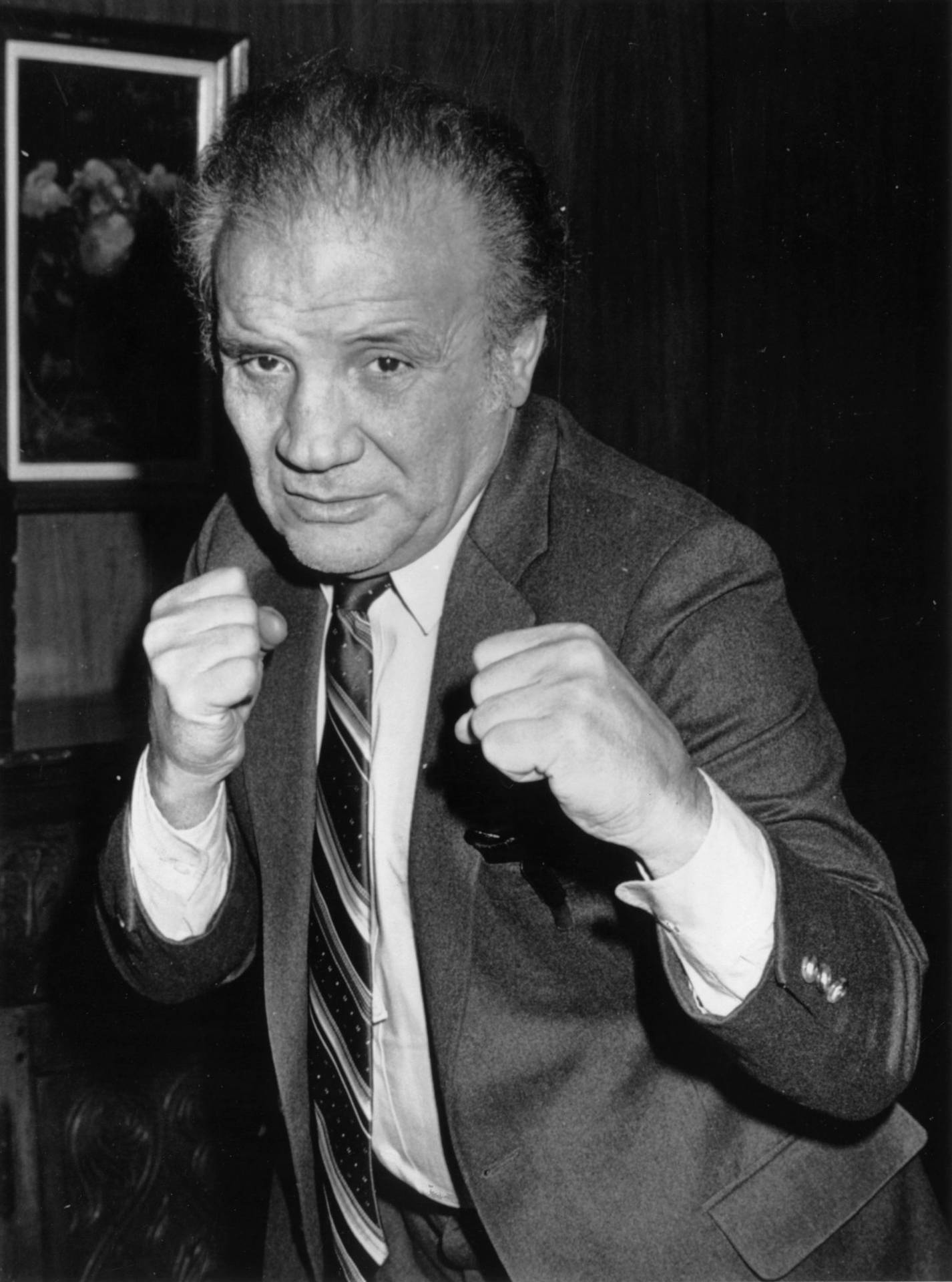 Old Jake Lamotta In His Famous Pose