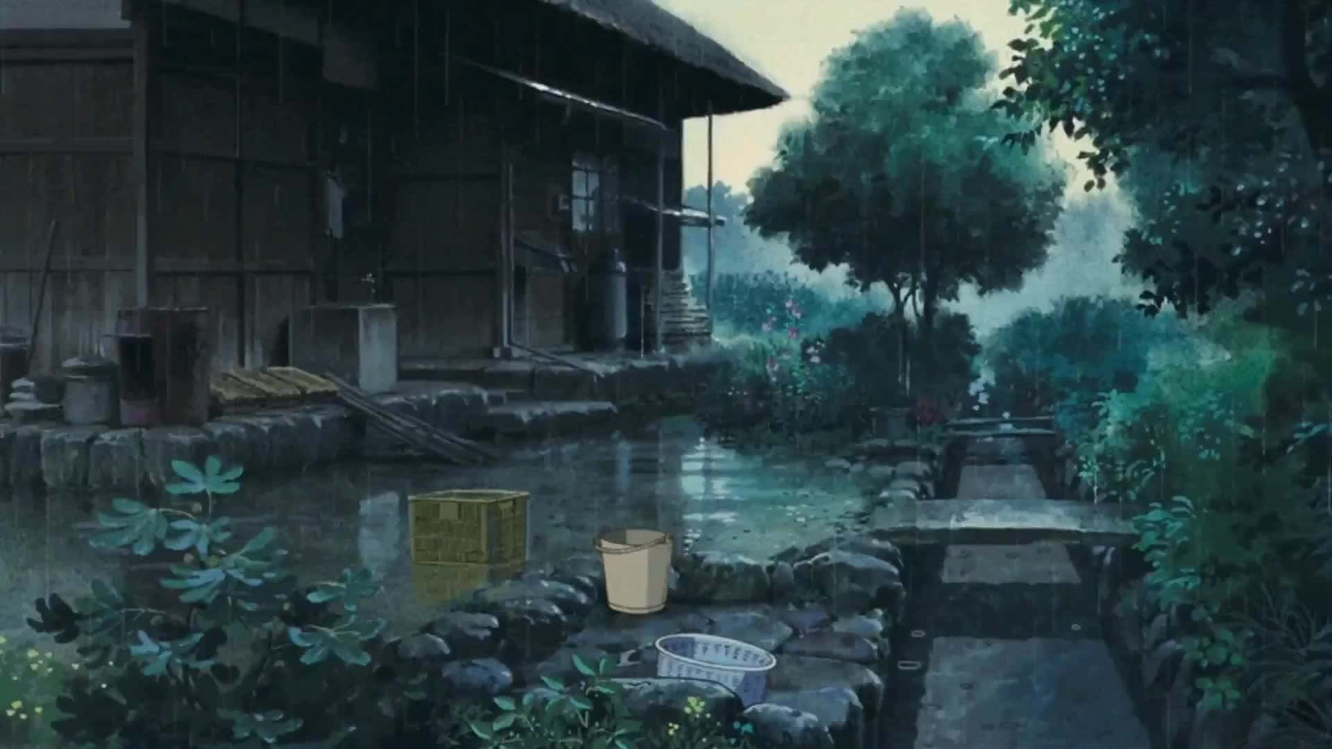 Old Japanese Town Lo Fi Desktop Background