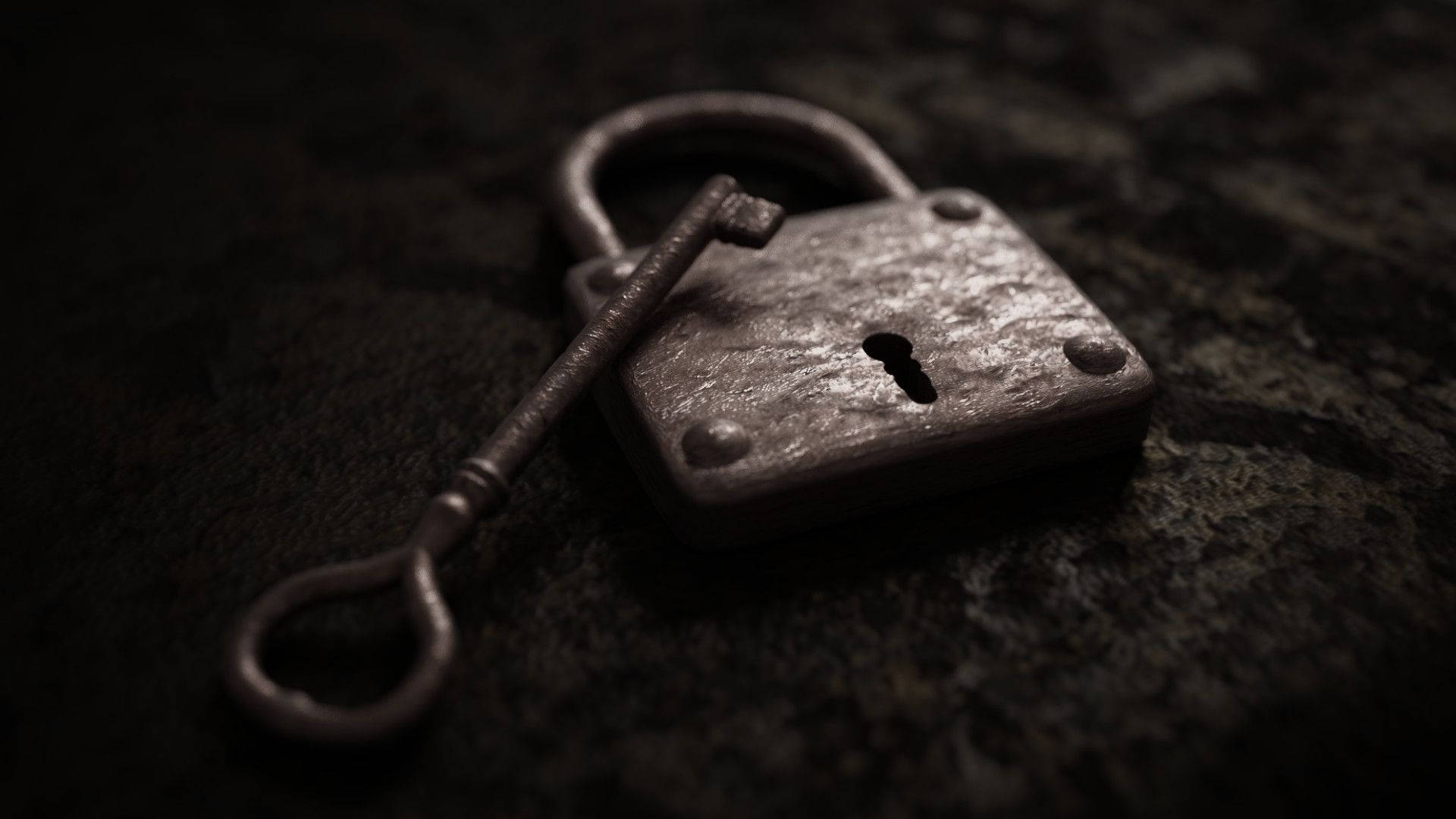 Old Lock And Key Background