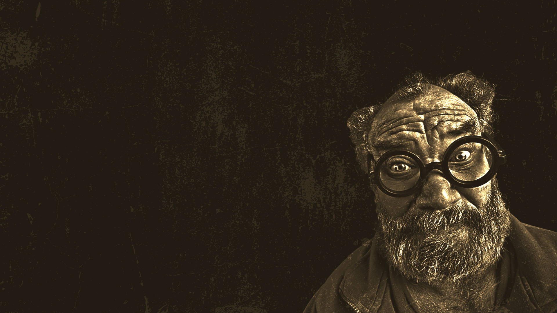 Old Man With Ugly Glasses Background