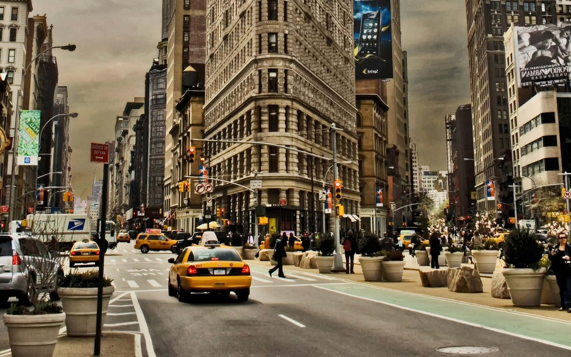 Old Manhattan New York City Background