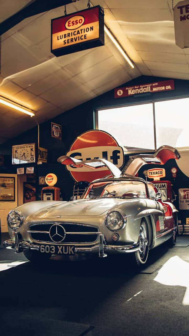 Old Mercedes 300 Sl Vintage Display