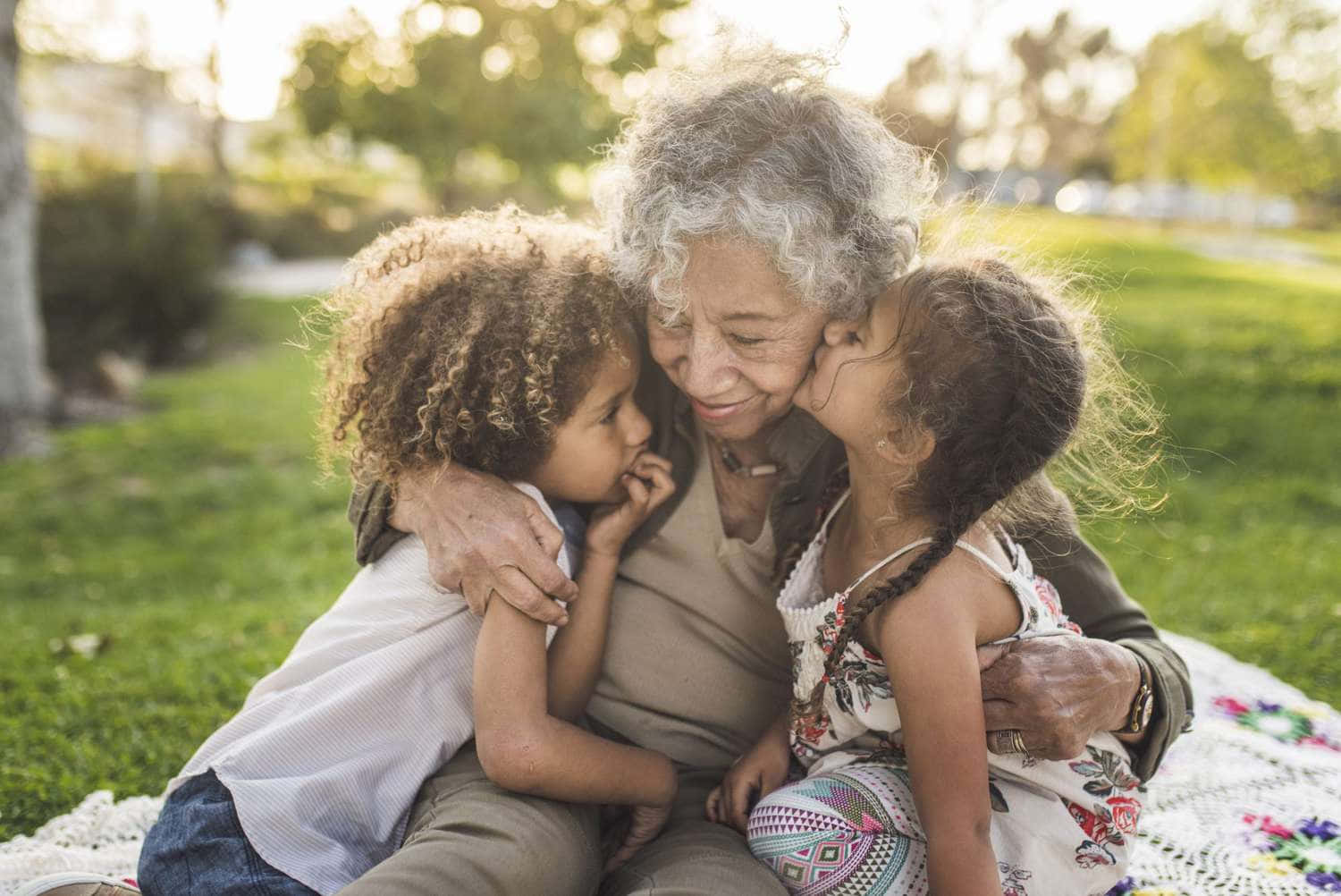 Old Mother With Kid