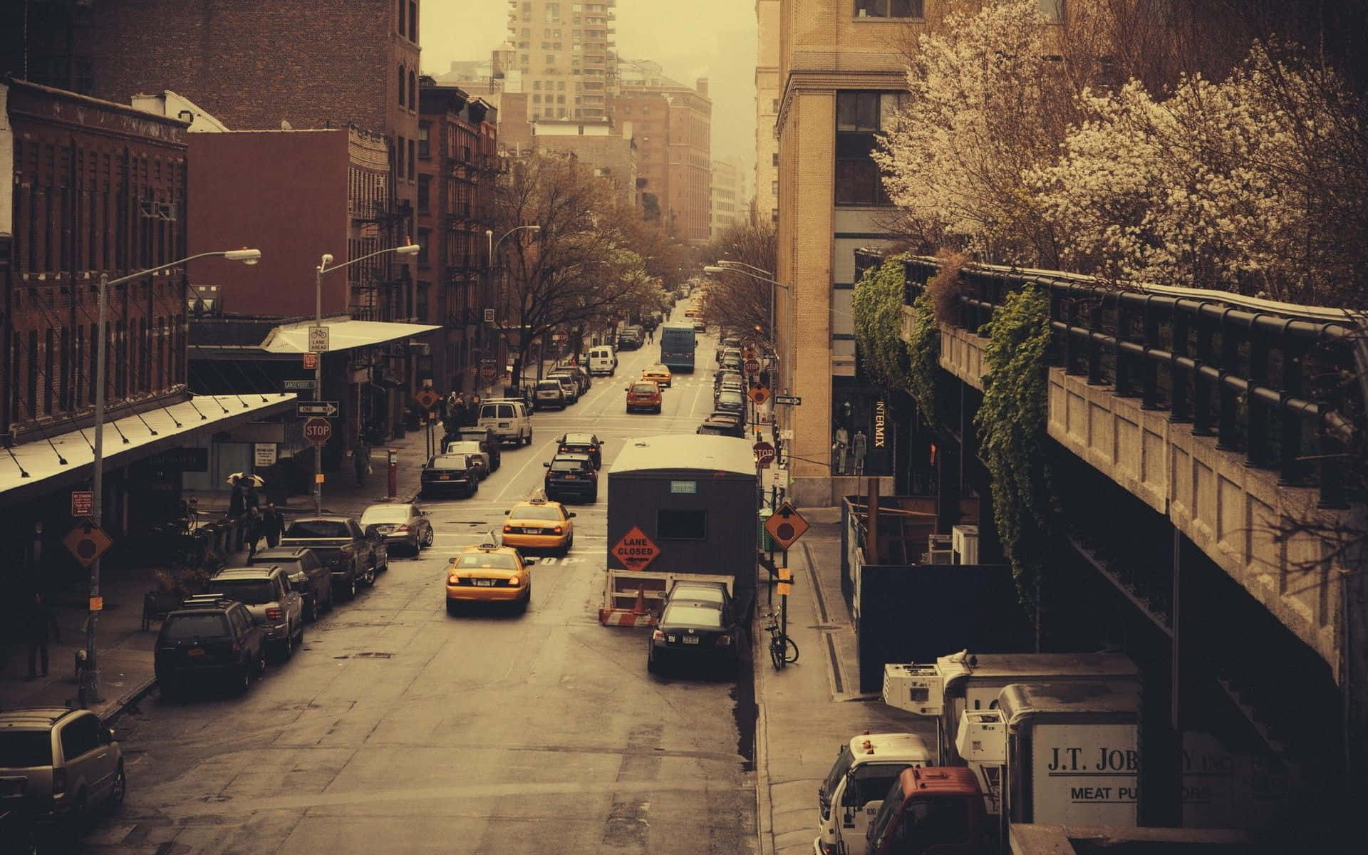 Old New York City Photograph Background