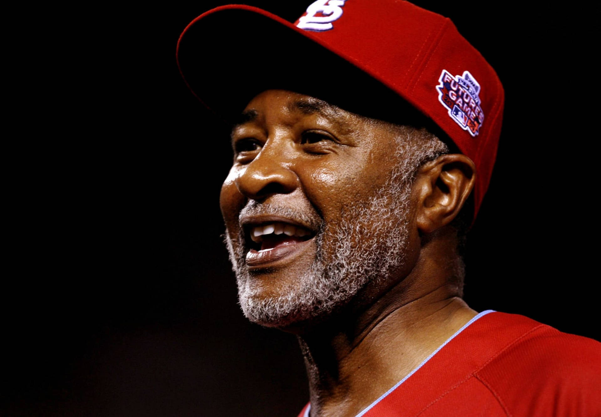 Old Ozzie Smith Red Cap Background