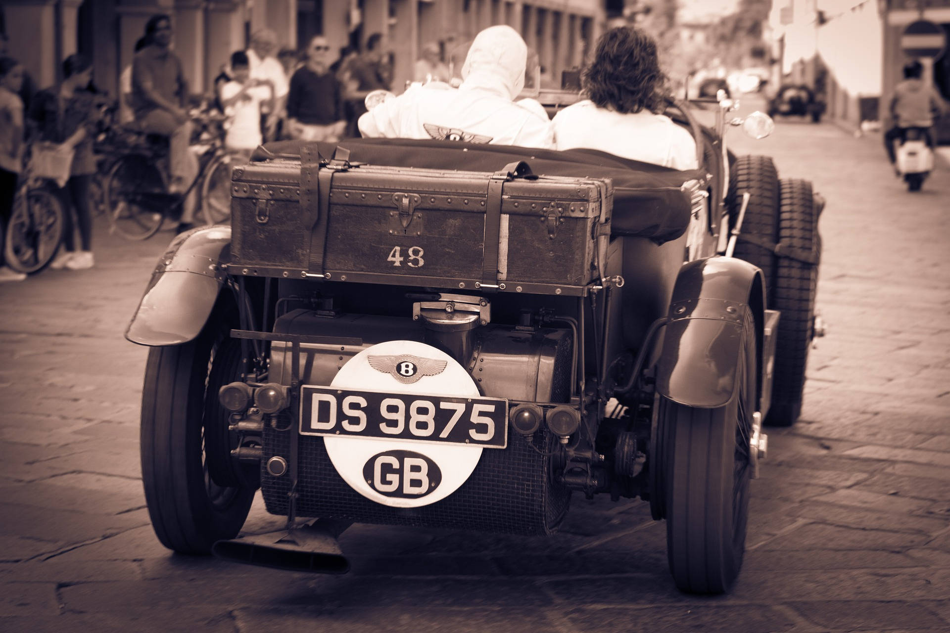 Old Photograph Bentley Cars Blower