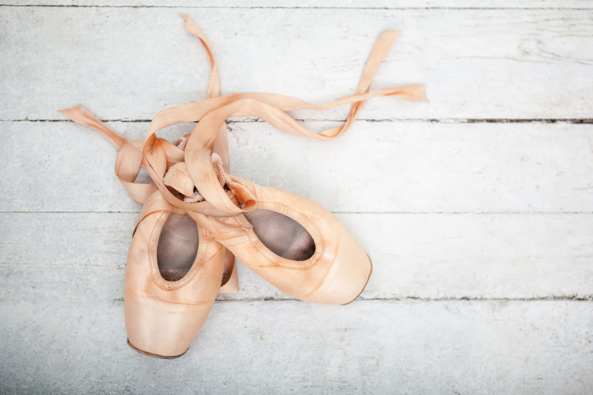 Old Pink Pointe Shoes Background