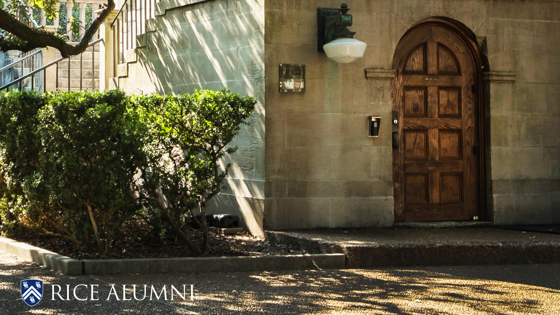 Old Rice University Building Door Background