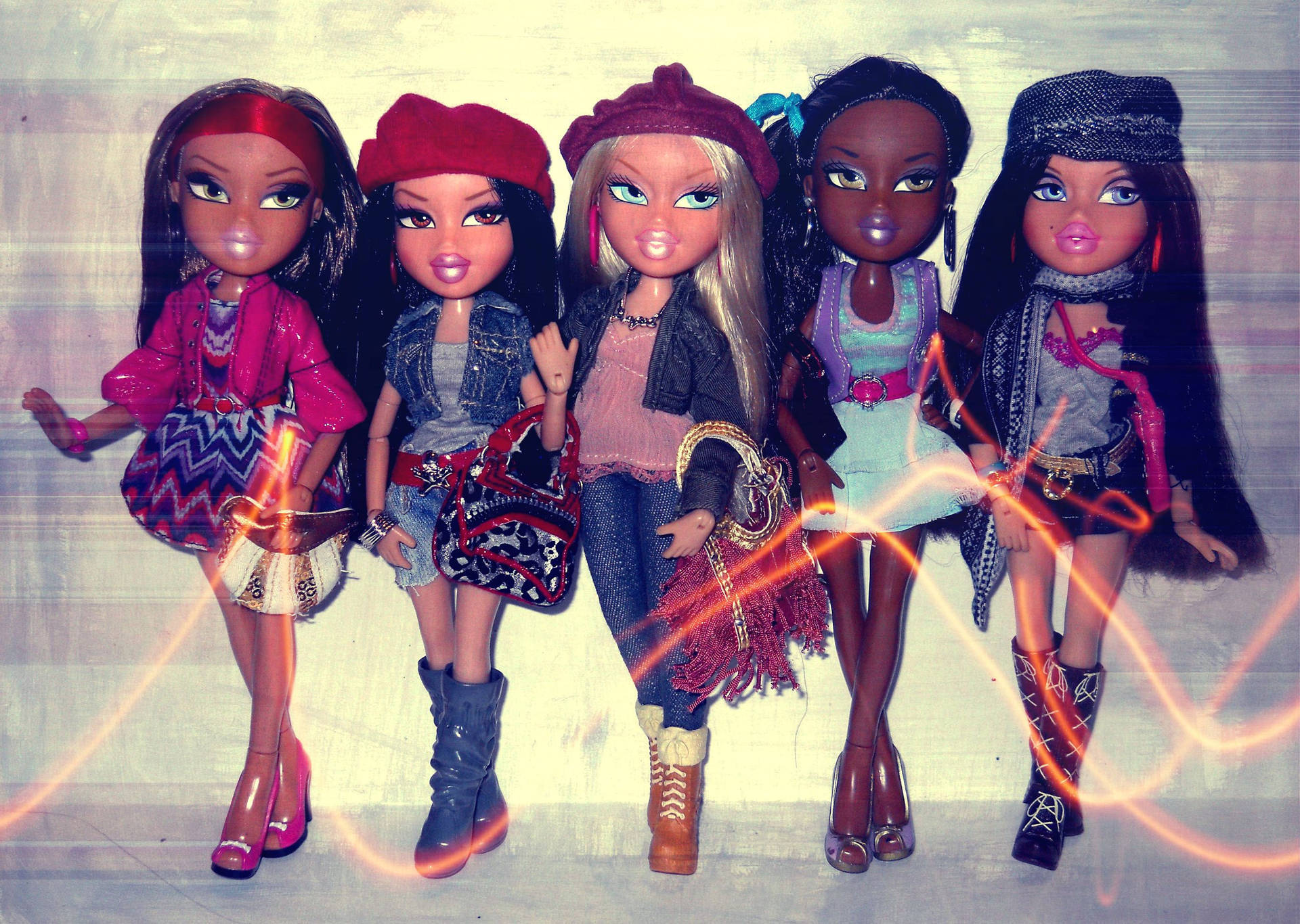 Old-school Bratz Dolls Background