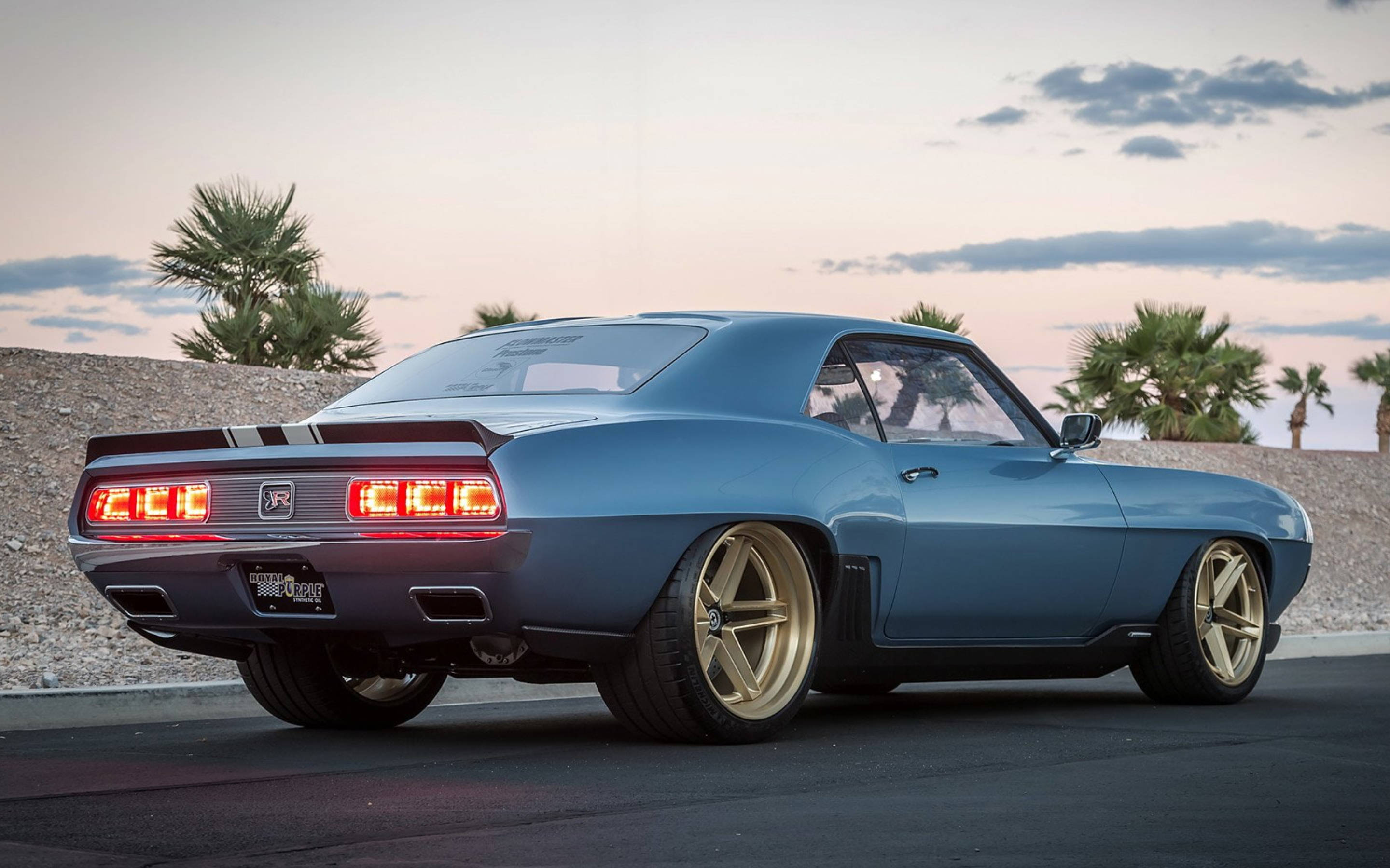 Old School Camaro Muscle Cars Feature Background