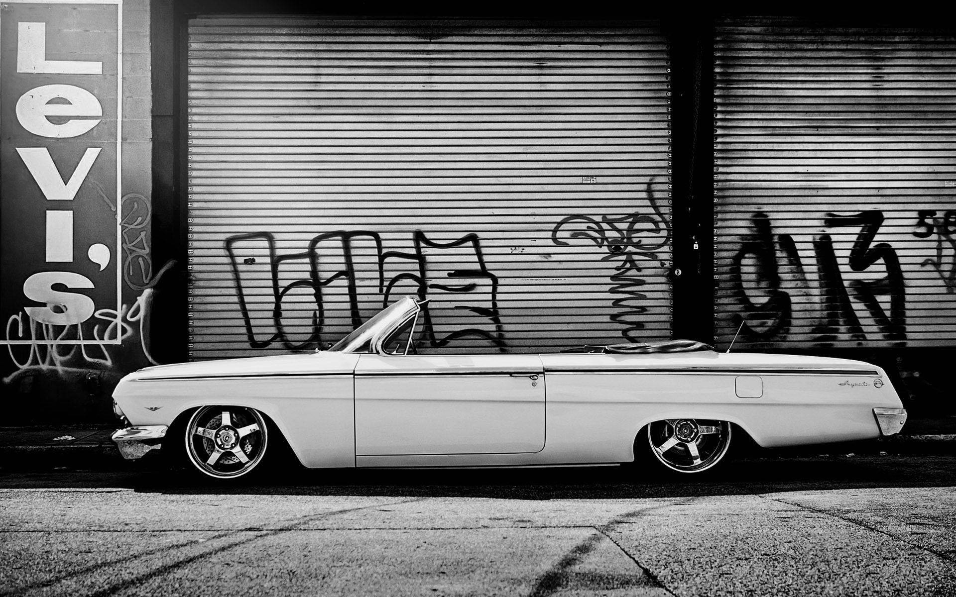 Old-school Graffiti With Car Background