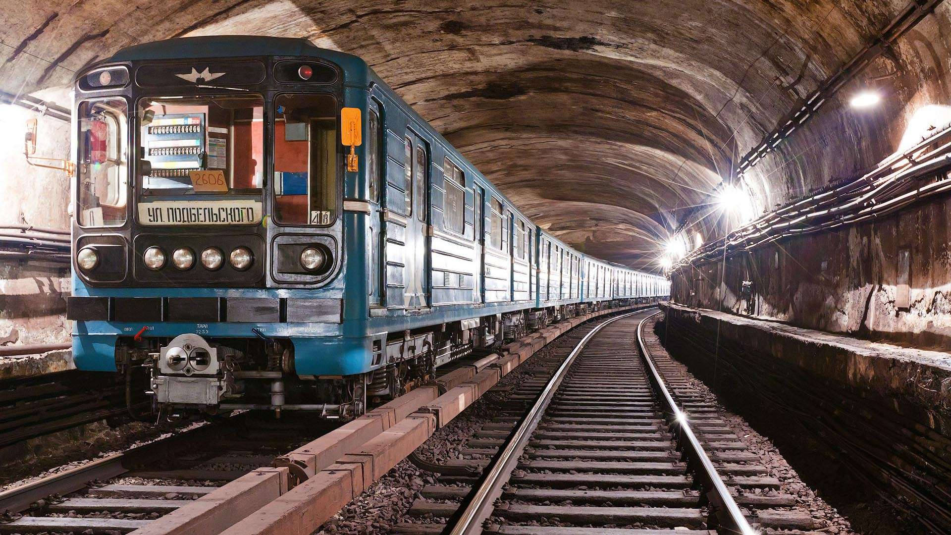 Old-school Subway Train Background