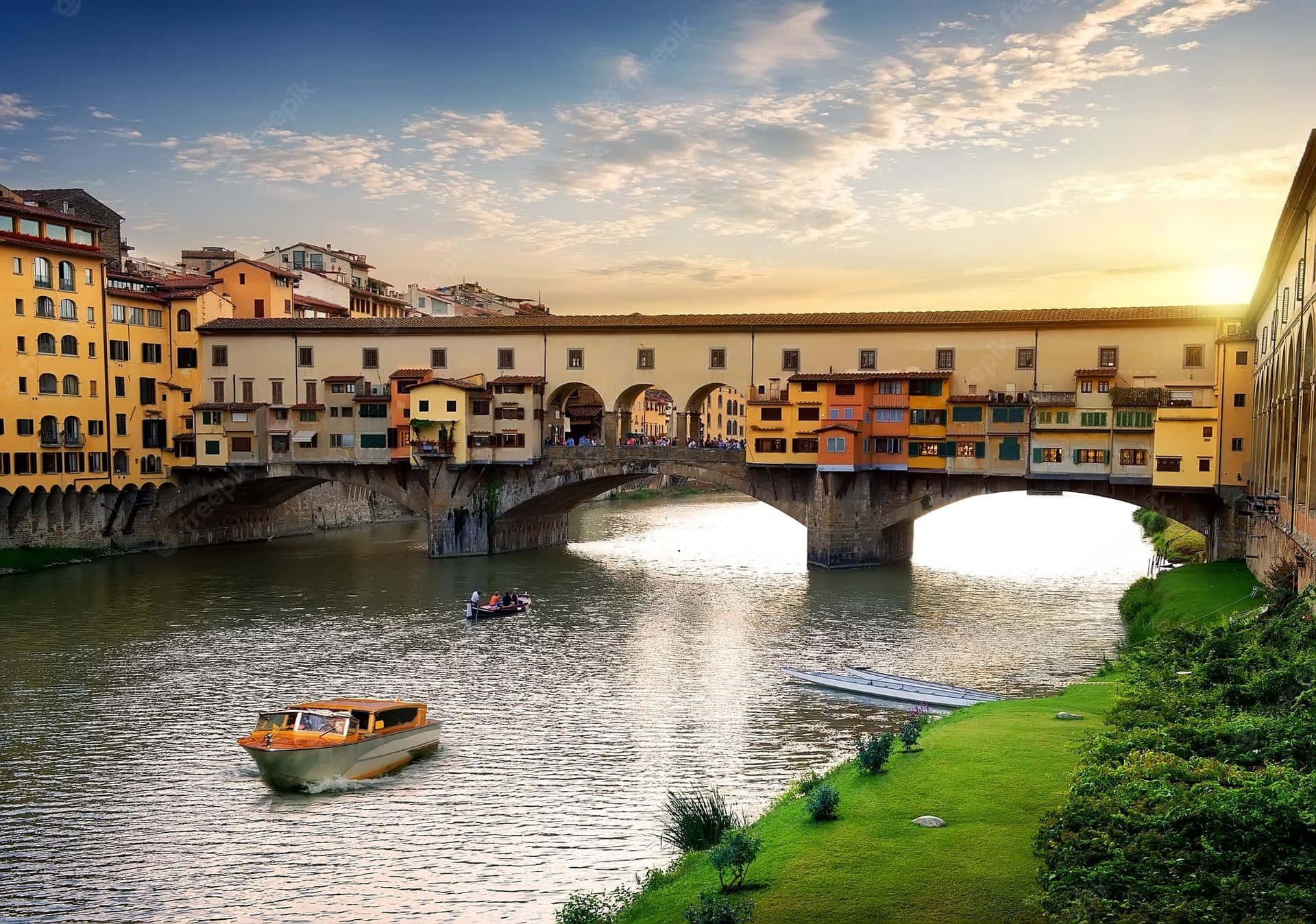 Old Secret Ponte Vecchio Background