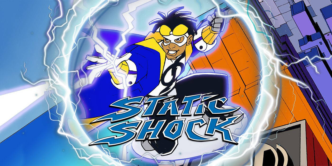 Old Static Shock Cartoon Poster Background