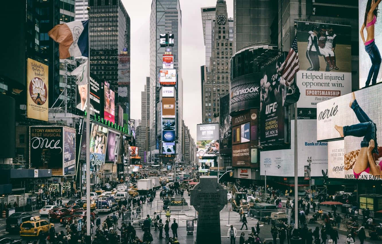 Old Times Square New York City Background