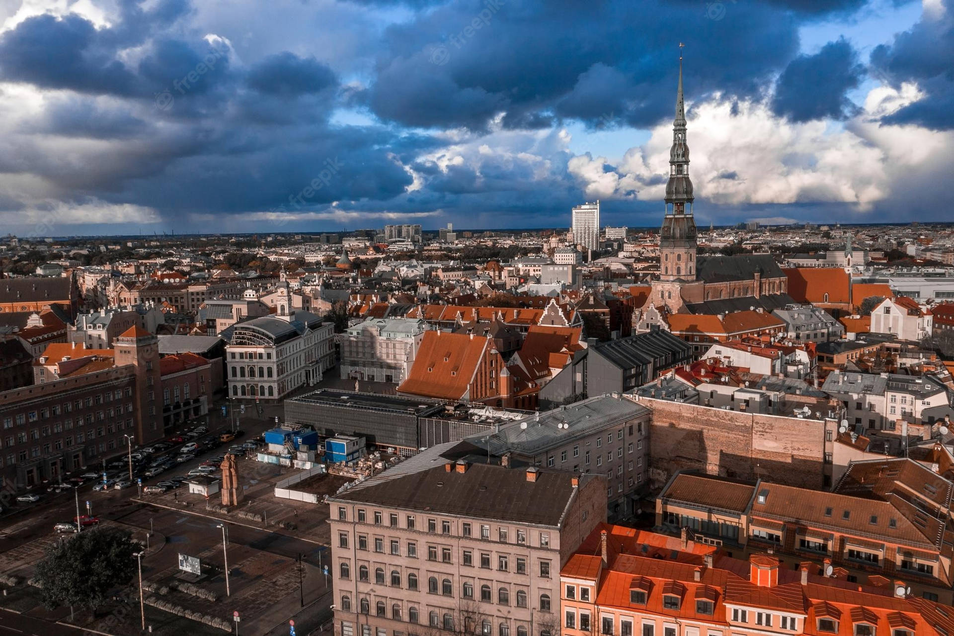 Old Town In Riga Background