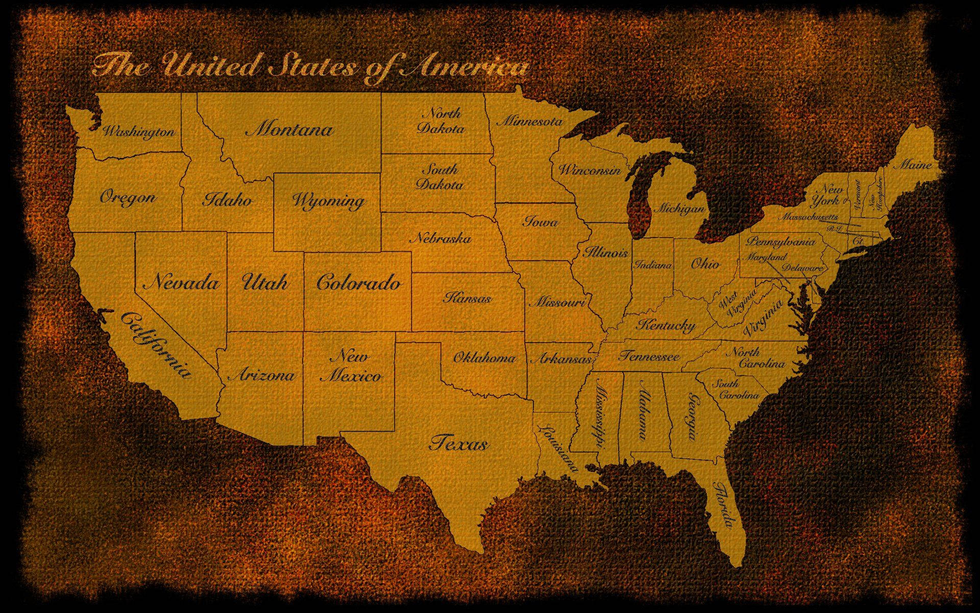 Old United States Map Collection Background