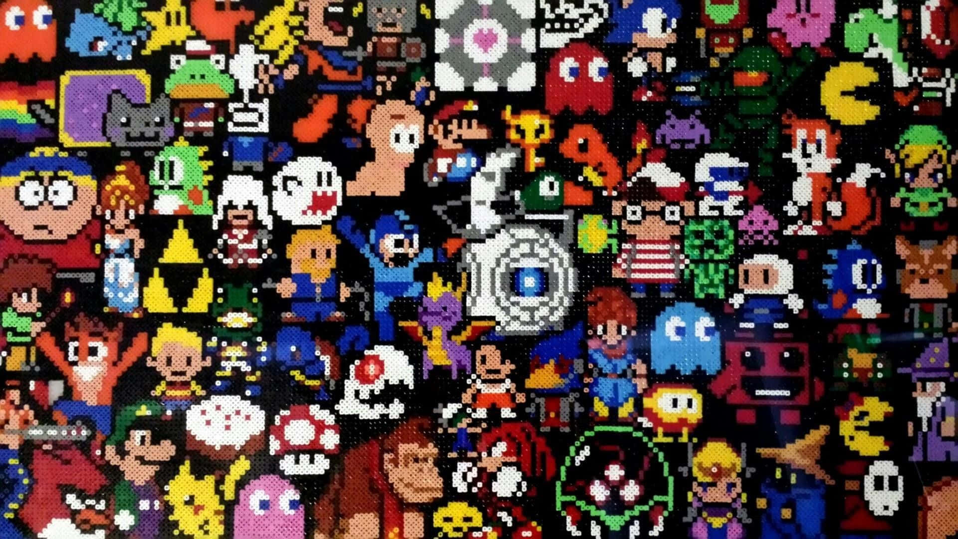 Old Video Game Characters Background