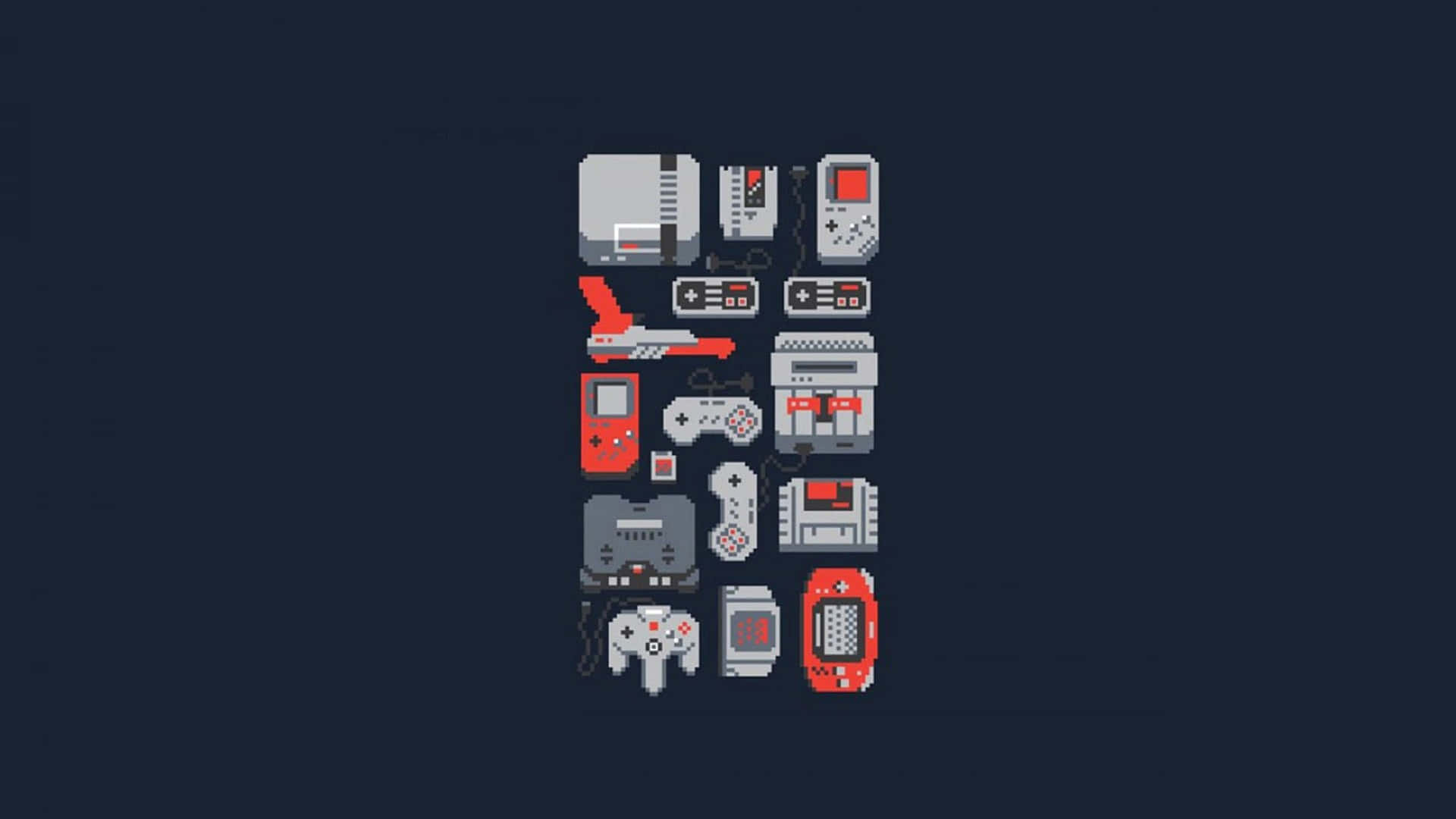Old Video Game Controllers Background