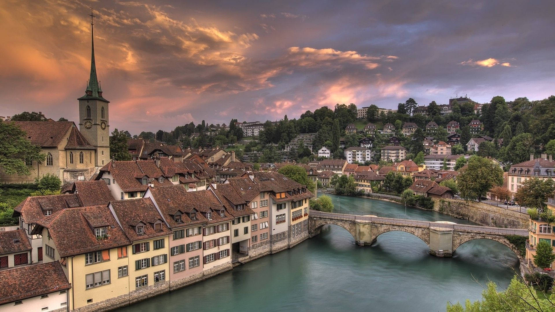 Old Village In Switzerland Europe Background