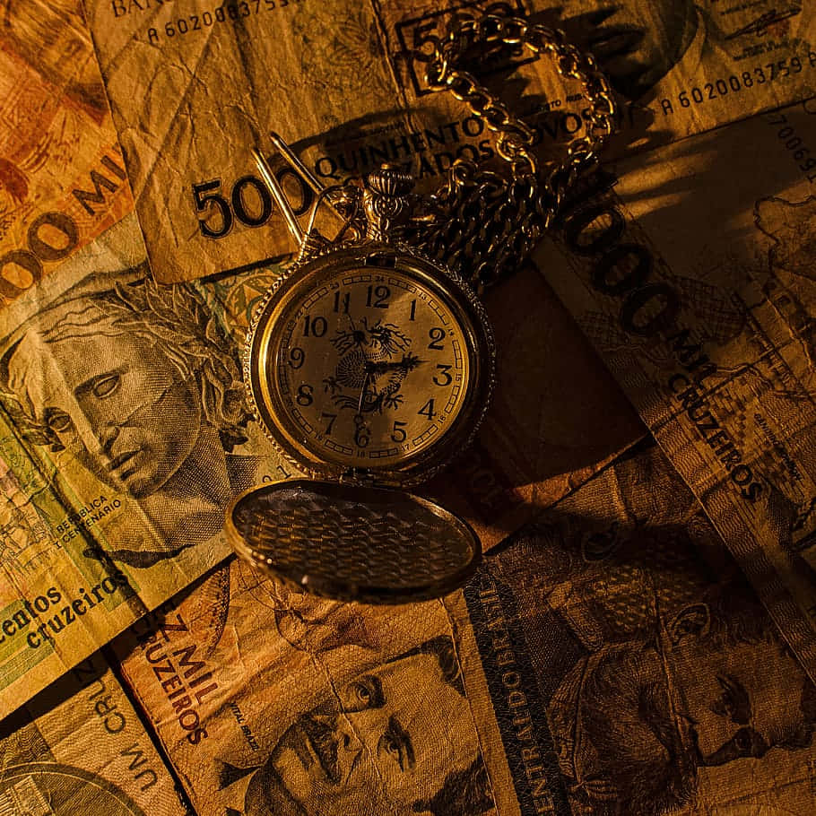 Old Watch Money Cash Photography Background