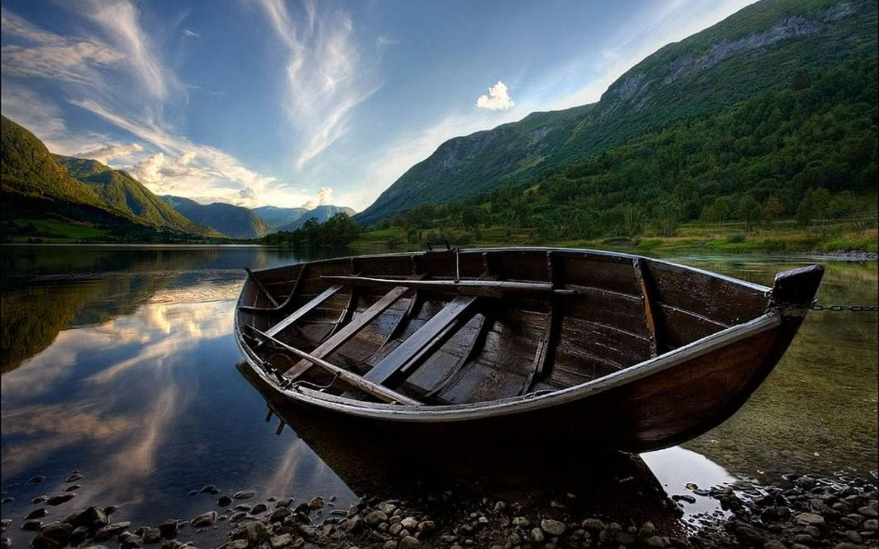 Old Wooden Boat Background