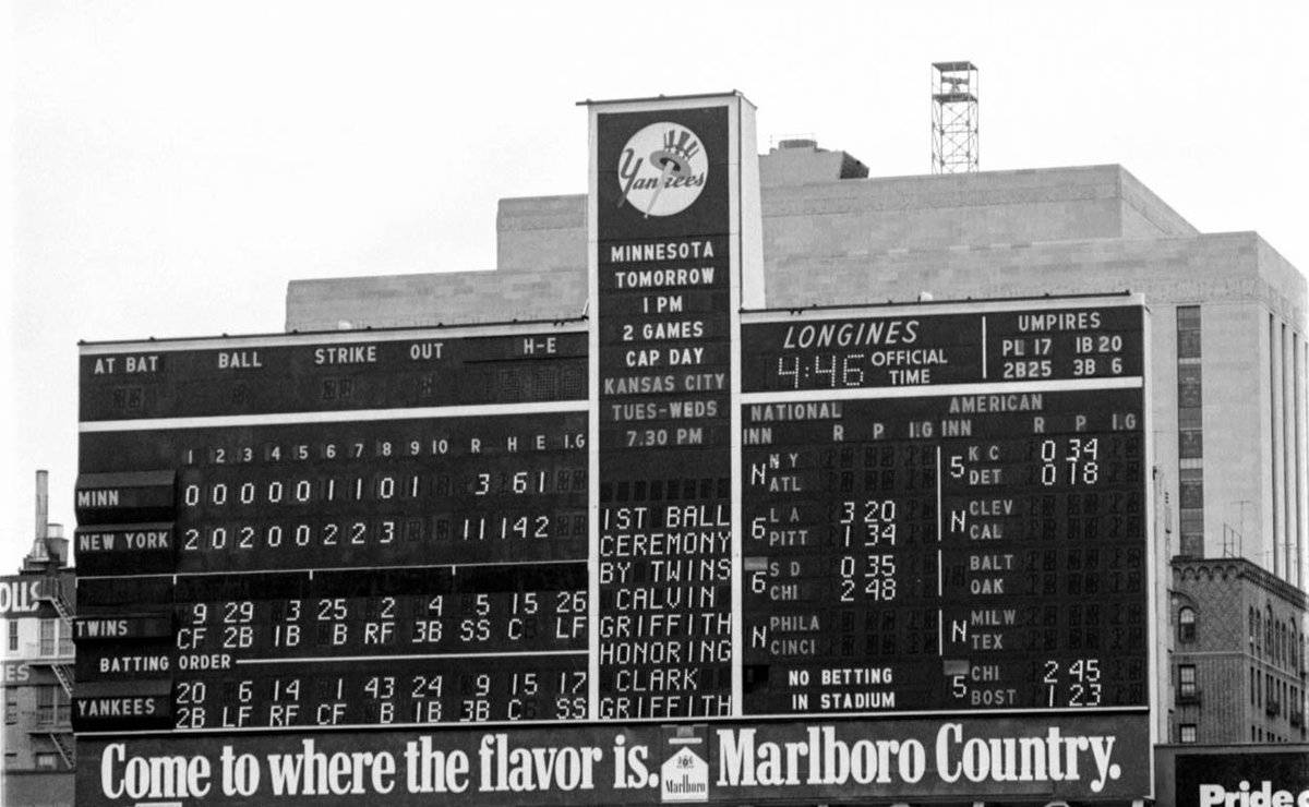 Old Yankee Stadium Scoreboard Background