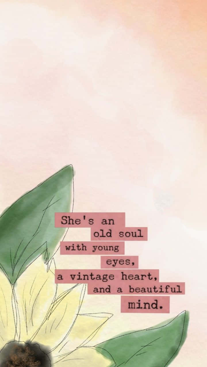 Old Young Quote With Sunflower Background