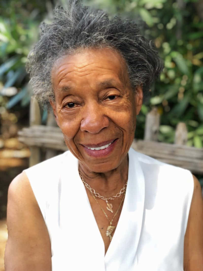 Older Black Woman Evelyn Nicol Background