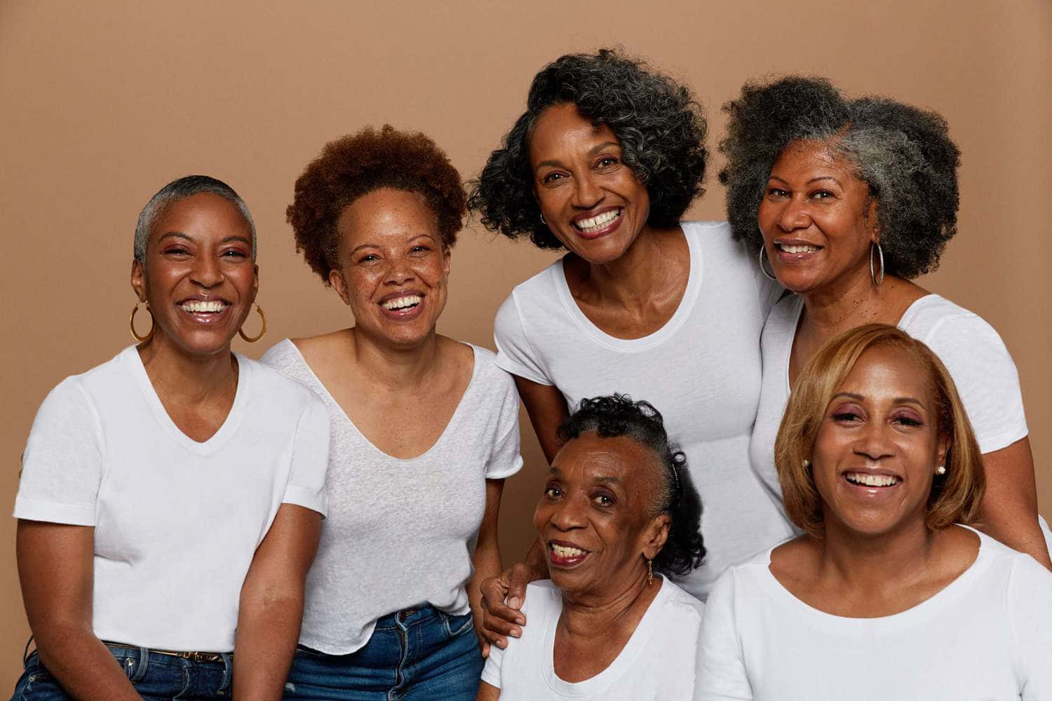 Older Black Woman State Of Skin Study Background