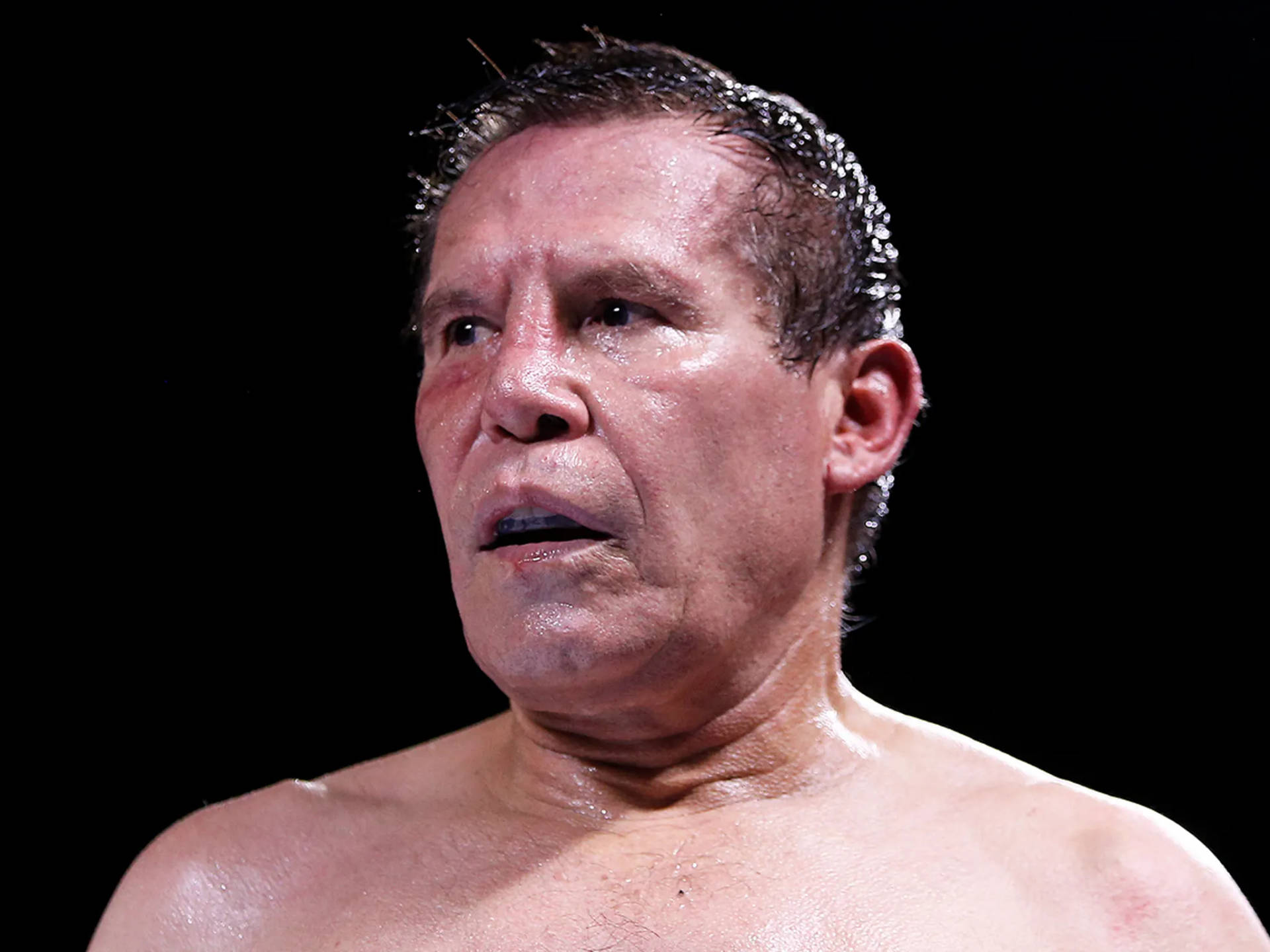 Older Julio Cesar Chavez Close Up Background