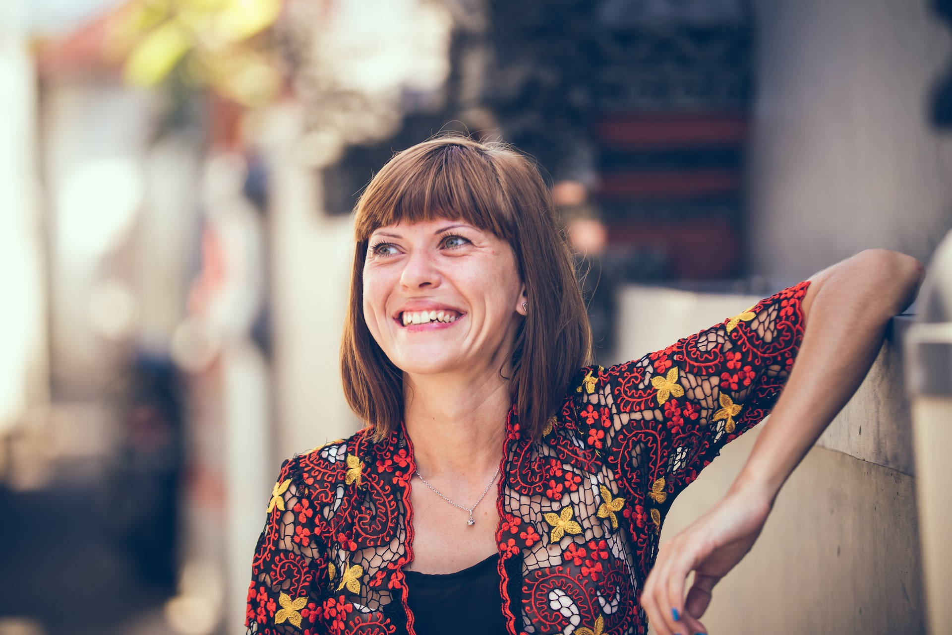 Older Woman Bangs Background