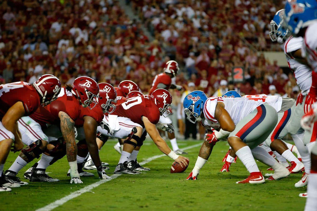 Ole Miss Football Match Team Background