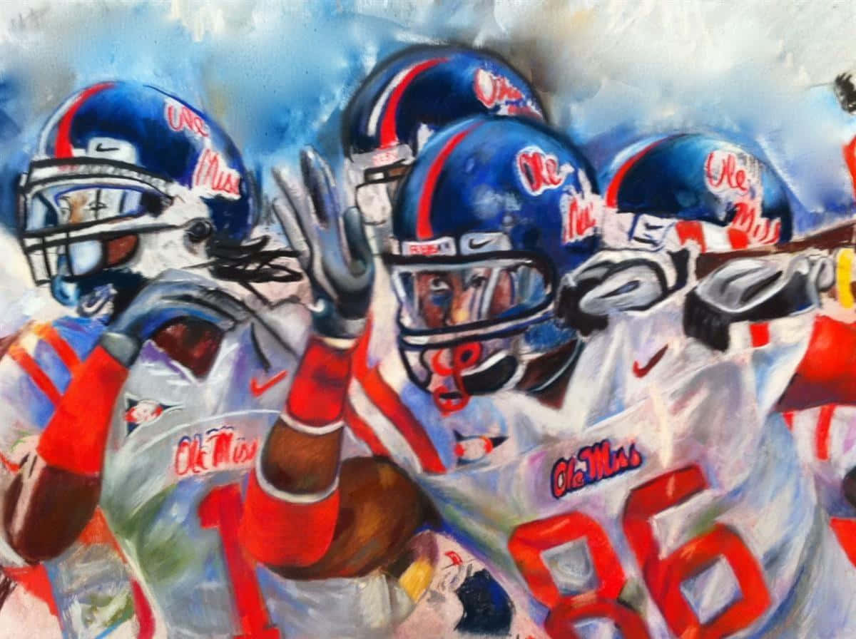 Ole Miss Football Painting Background