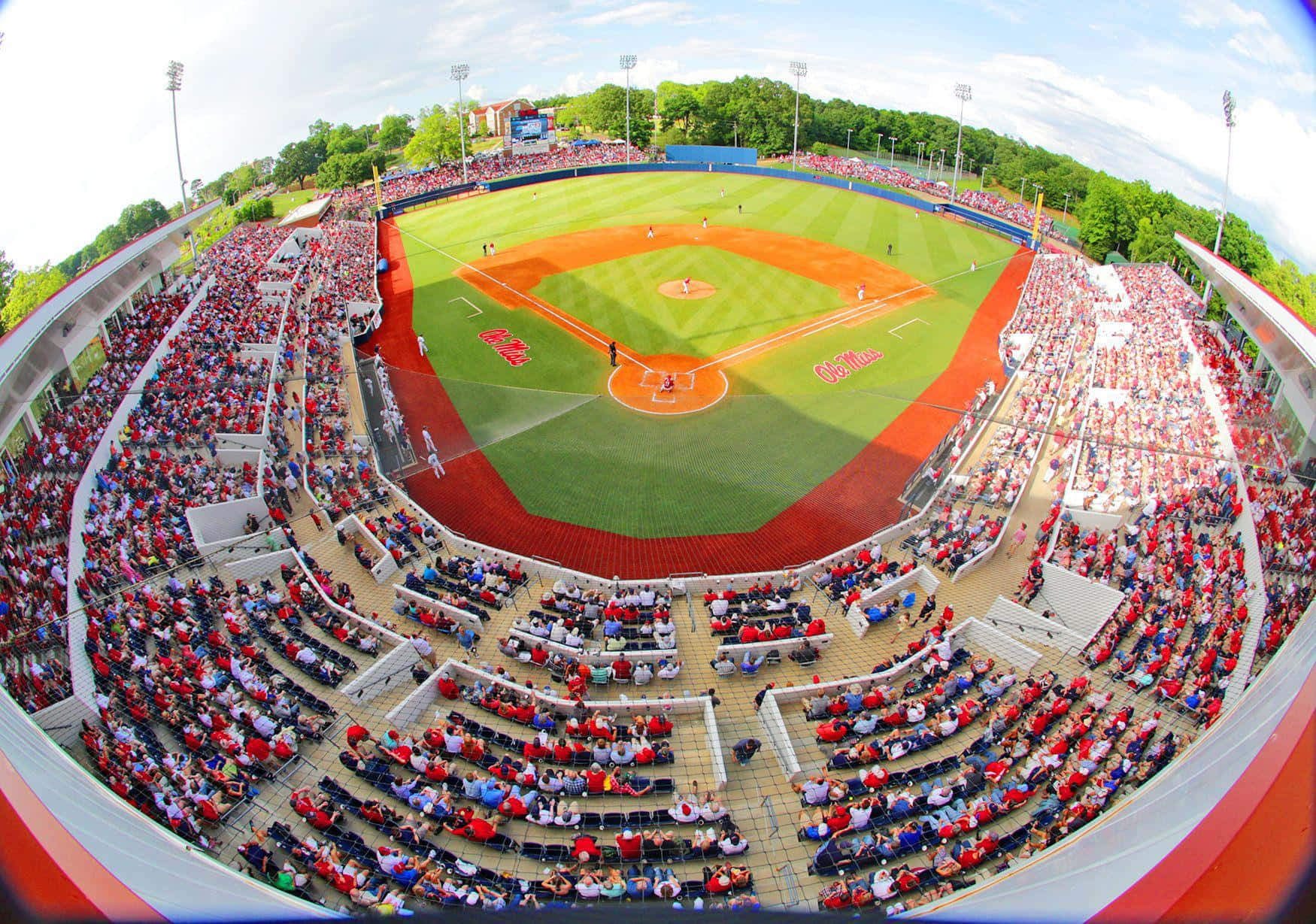 Ole Miss Wide Football Stadium Background