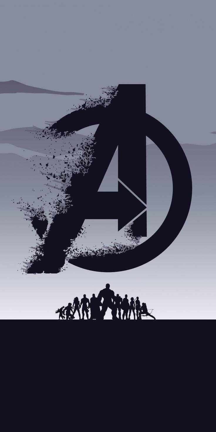 Oled 4k Avengers Logo Dusted Background