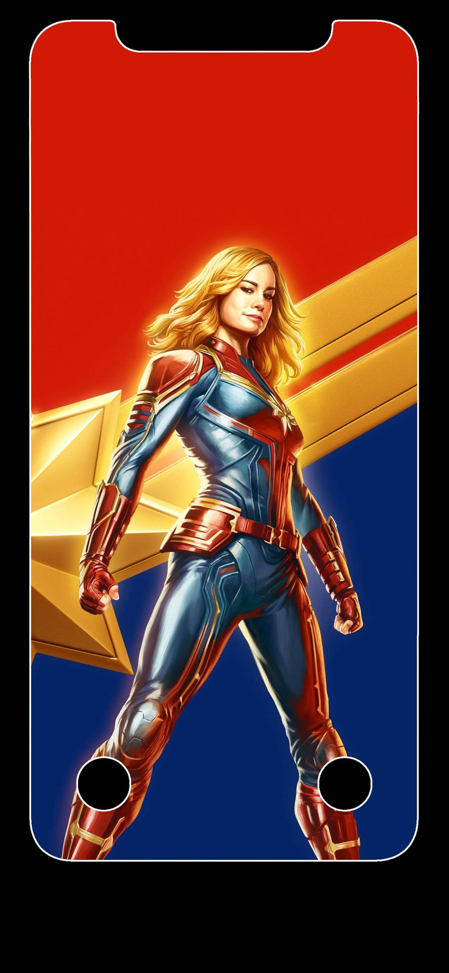 Oled 4k Captain Marvel On Symbol Background