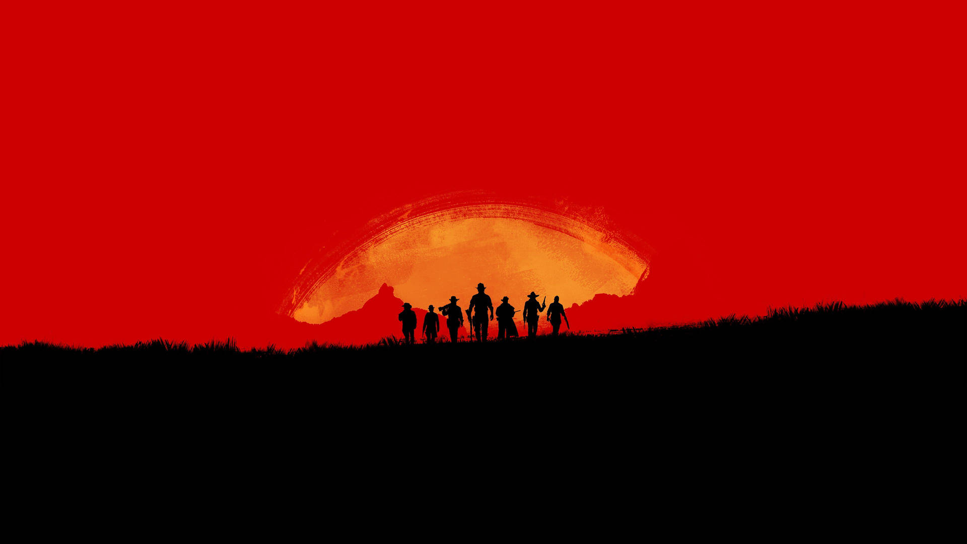 Oled 4k Red Dead Redemption 2 Silhouettes Background