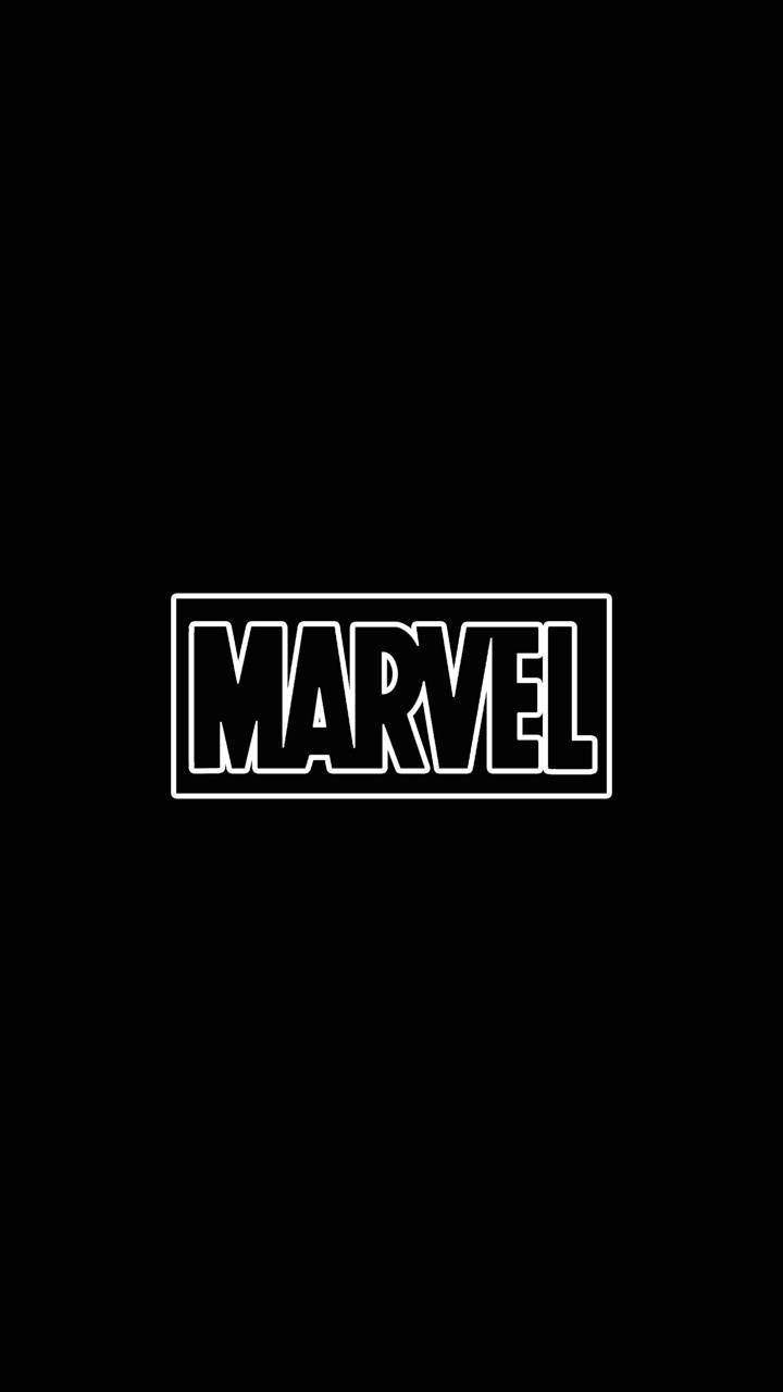 Oled 4k White Marvel Logo Background