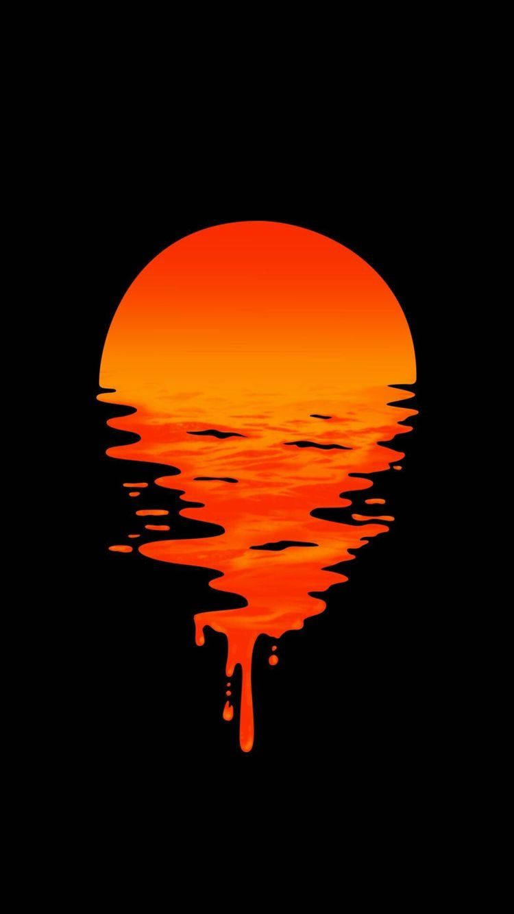 Oled Sunset Reflection Background